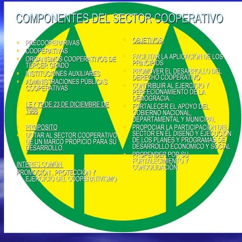 Componentes Del Sector Cooperativo, Diapositivas