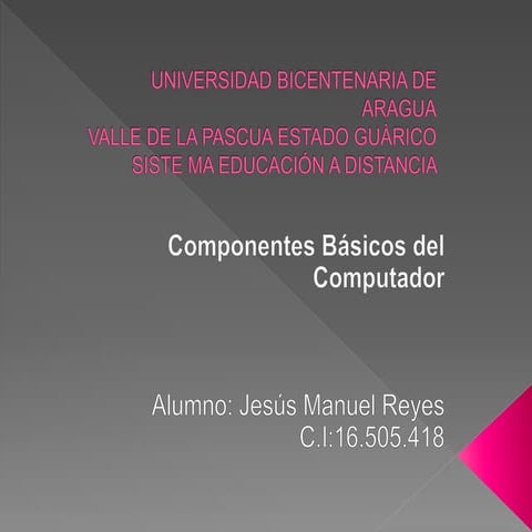 Componentes básicos del computador