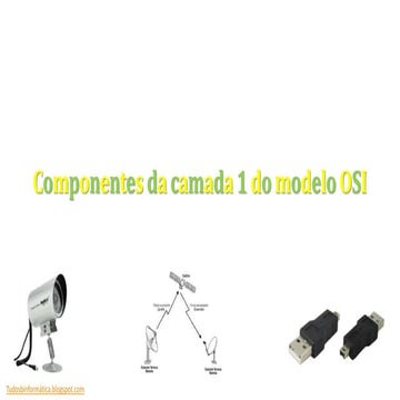 Componentes da camada fisica do modelo OSI - redes de comunicação