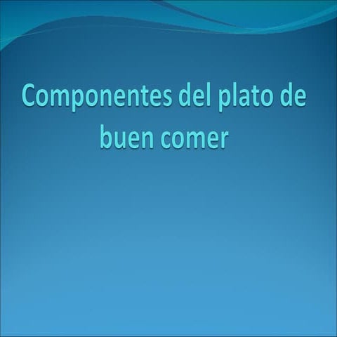 Componentes Del Plato De Buen Comer