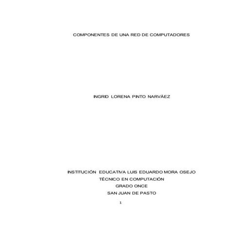 Componentes de una red de computadores