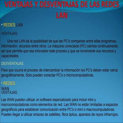 Componentes de una red lan