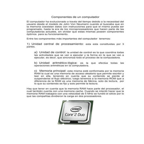 Componentes de un computador 