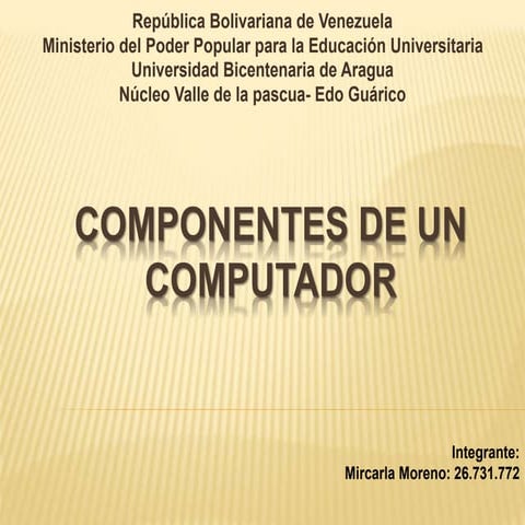 Componentes de un computador mircarla moreno