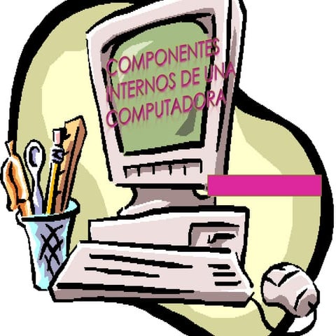 Componentes internos de una computadora diapositiva estructura de datos