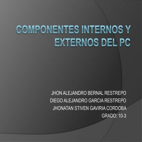 Componentes internos y externos del pc