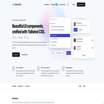 Componentes prontos Tailwind CSS | PPTX
