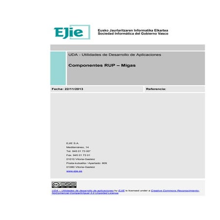 UDA-Componentes RUP. Migas