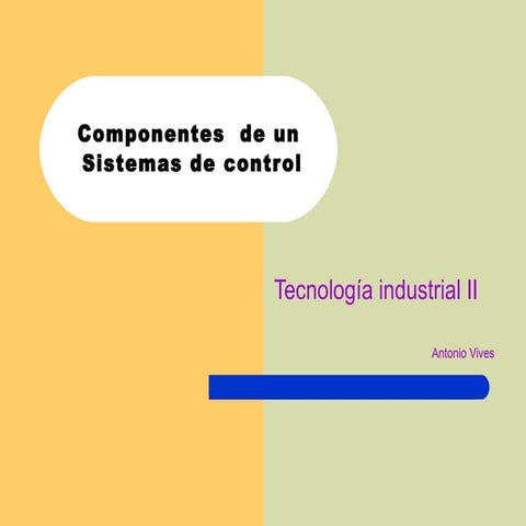 Componentes sistema control
