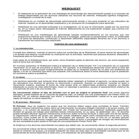 Componentes WebQuest