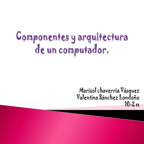 Componentes y arquitectura de un computador2