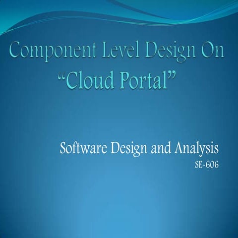 SE_Component level design web based application 