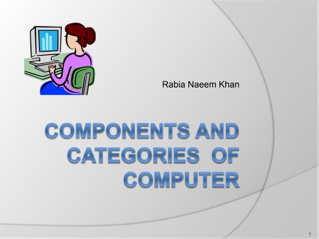 Components and categories  of computer