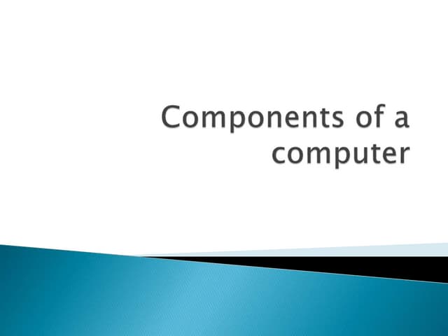 3. Component of computer - System Unit ( CSI-321) | PDF