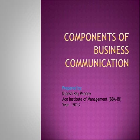 Components of business communication