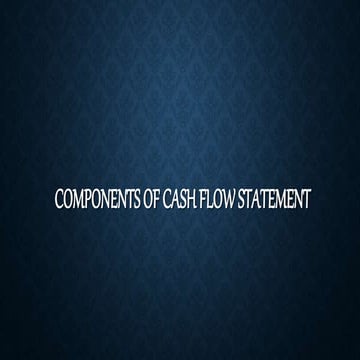 Components of cash flow statement