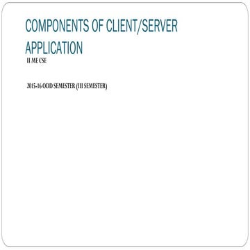 Components of client server application | PPT