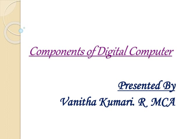 Components of digital computer