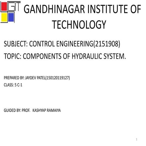Components of hydraulic system