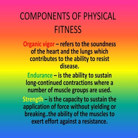 Components of physical fitness