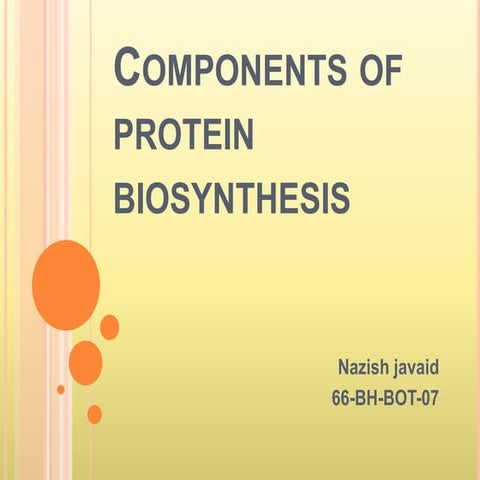 Components of protein biosynthesis