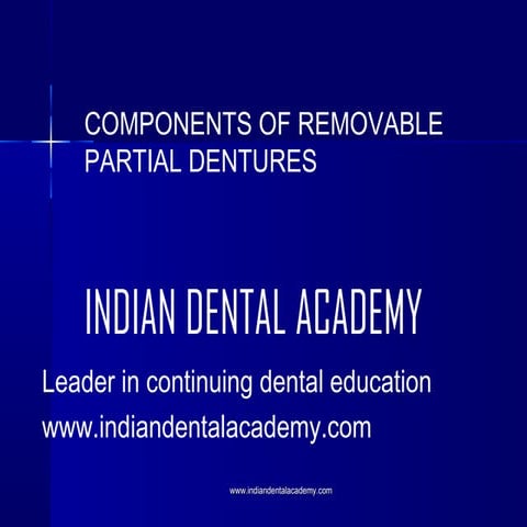 Components of removable partial denture prosthesis /certified fixed orthodont...