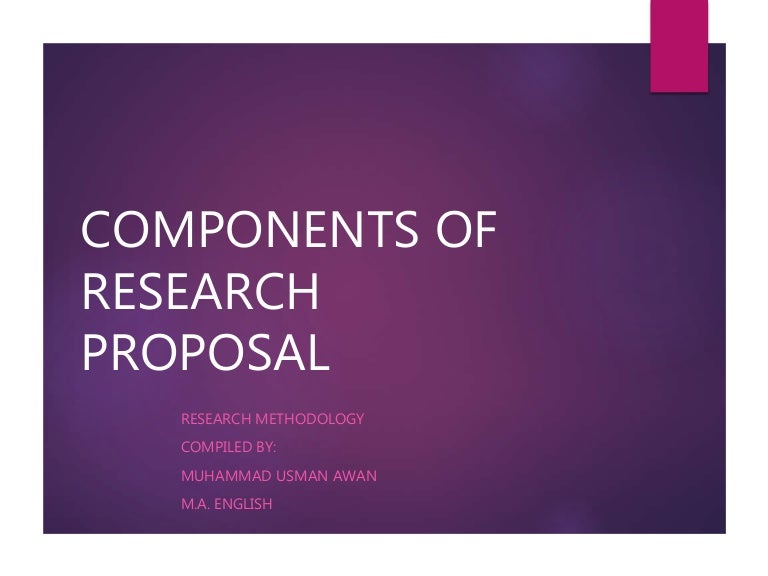 the main components of research proposal