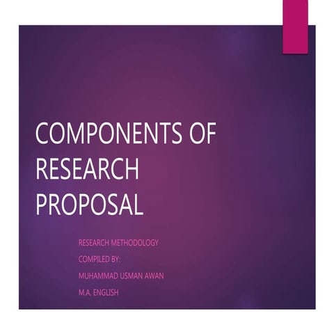 Components of Research Proposal
