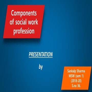 Components of social work profession. ppt