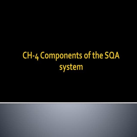 Components of the sqa system 