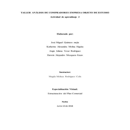 ANÁLISIS DE LOS COMPRADORES DE UNA PASTELERIA D’LIPOSTRES