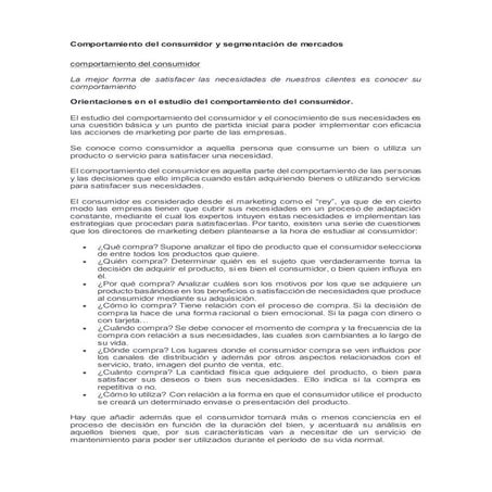 Estrategias de influencia en el comportamiento del consumidor | DOCX