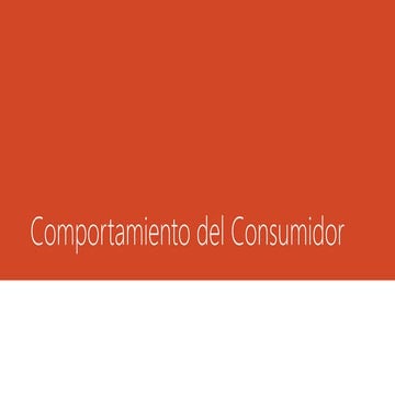 Comportamiento del consumidor