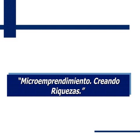 Comportamiento emprendedor - Microemprendimiento