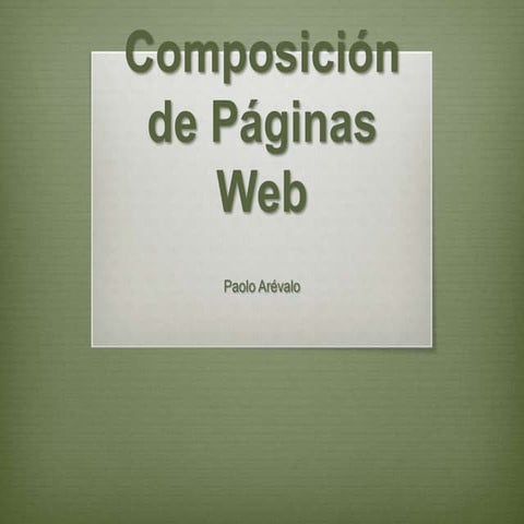 Composicion de paginas web