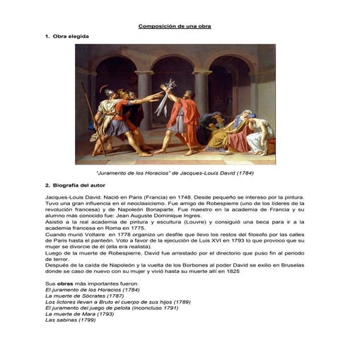 Composicion Juramento de los Horacios