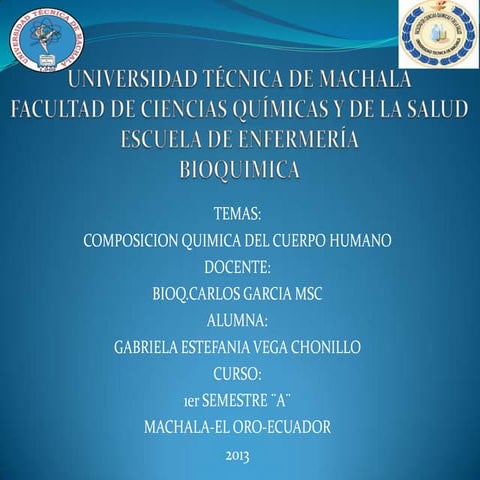 Composicion quimica del cuerpo humano | PPTX