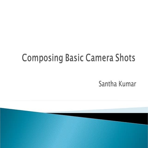 Composing Basic Camera Shots