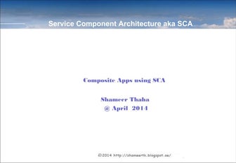 Composite Apps using SCA (Service Component Architecture)