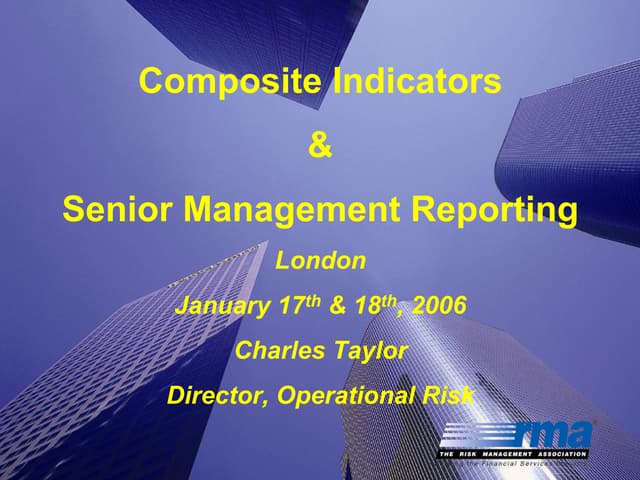 Composite indicators