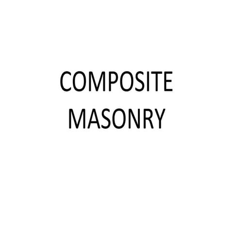 Composite masonry
