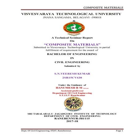 Composite materials seminar report