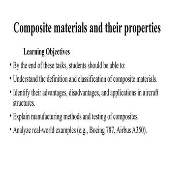 Composite materials in aerospace applications | PPTX