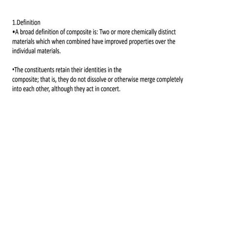 Composite materials unit 1 am