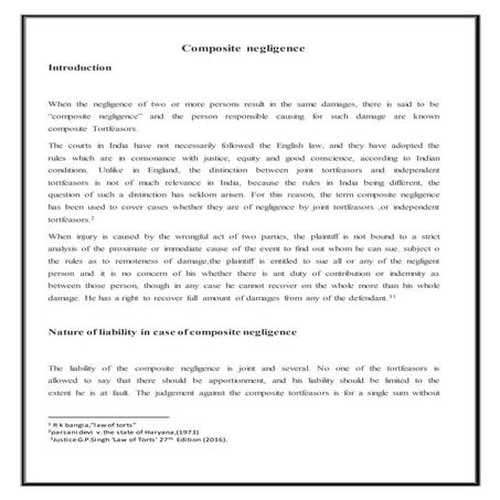 Composite negligence