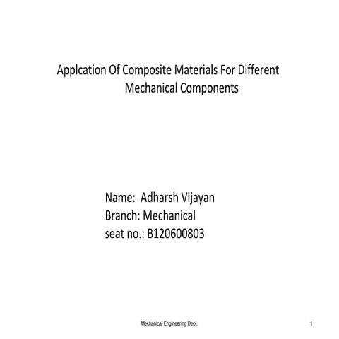 application of composite material in mechanical industry