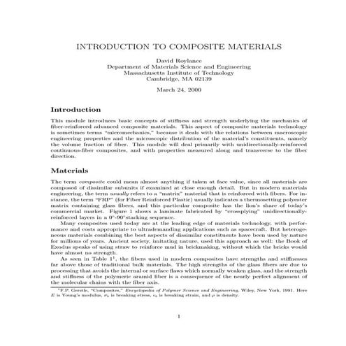 INTRODUCTION TO COMPOSITE MATERIALS