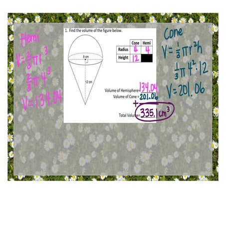 Volume of Composite Shapes - worked out