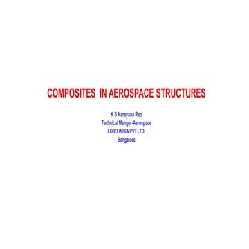 Composites in aerospace structures by k s narayana rao