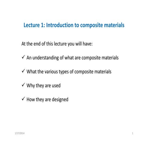Composites lecture notes